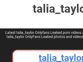 taliatayylor leaks|talia